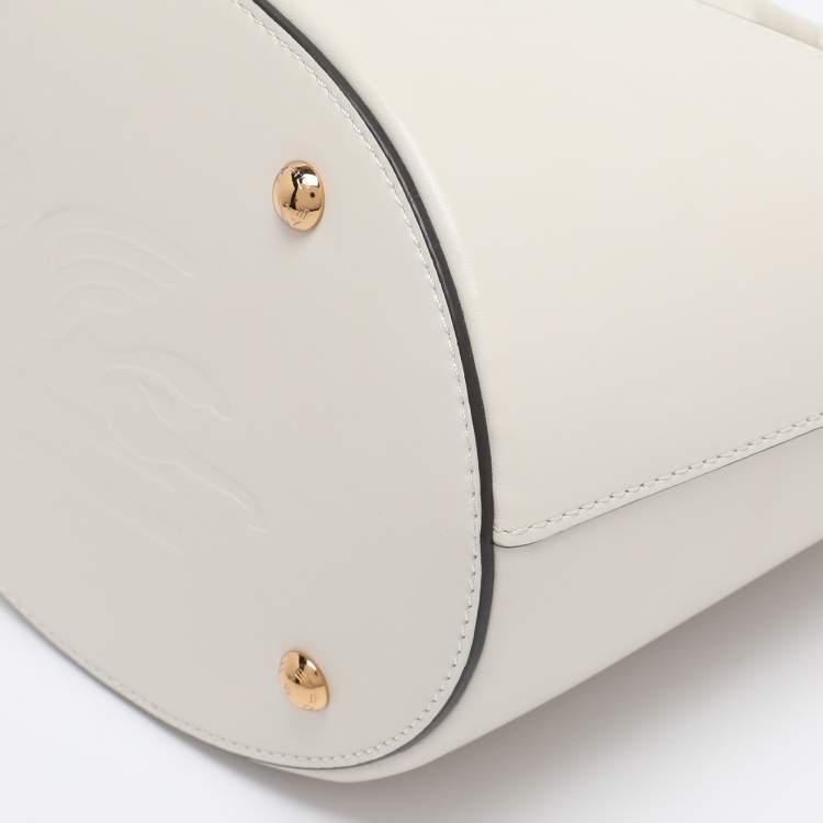 Pre Owned Etro Off White Leather Saturno Bucket Bag