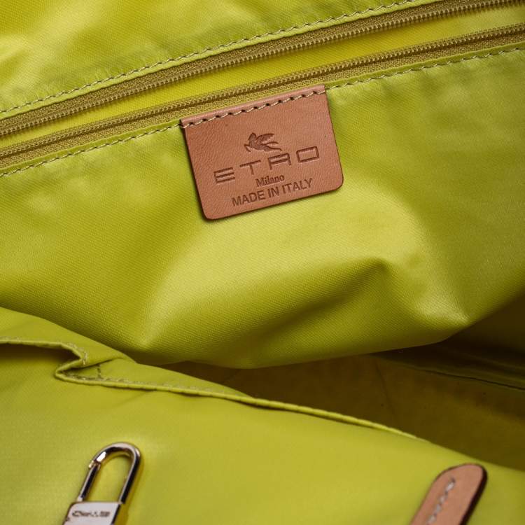 Pre Owned Etro Multicolor PVC Floral Print Tote