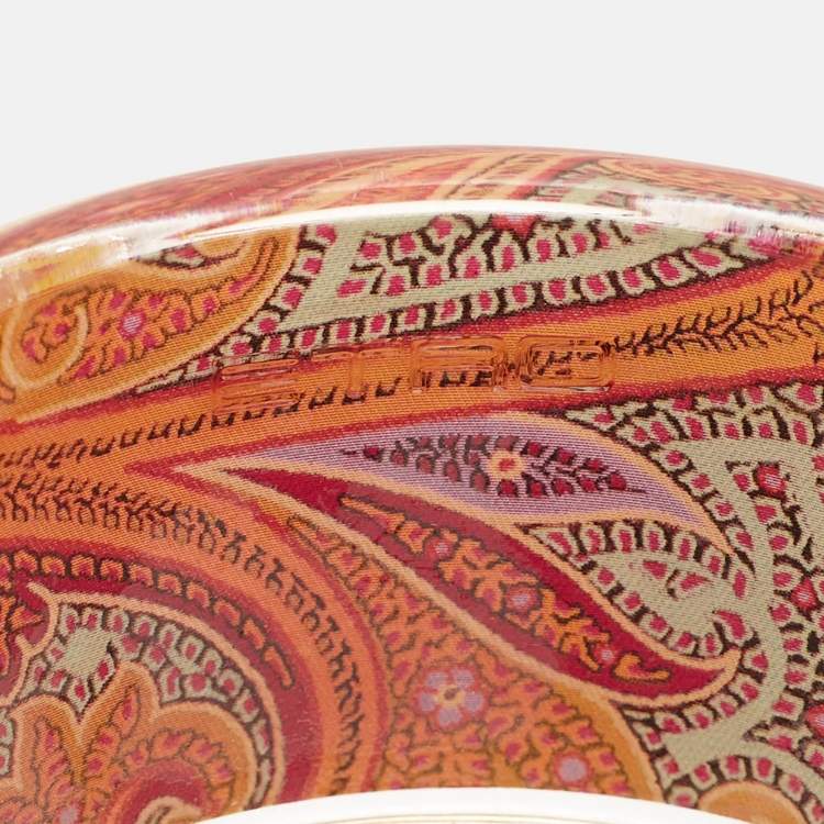 Pre Owned Etro  Multi Color Resin Printed Bangle