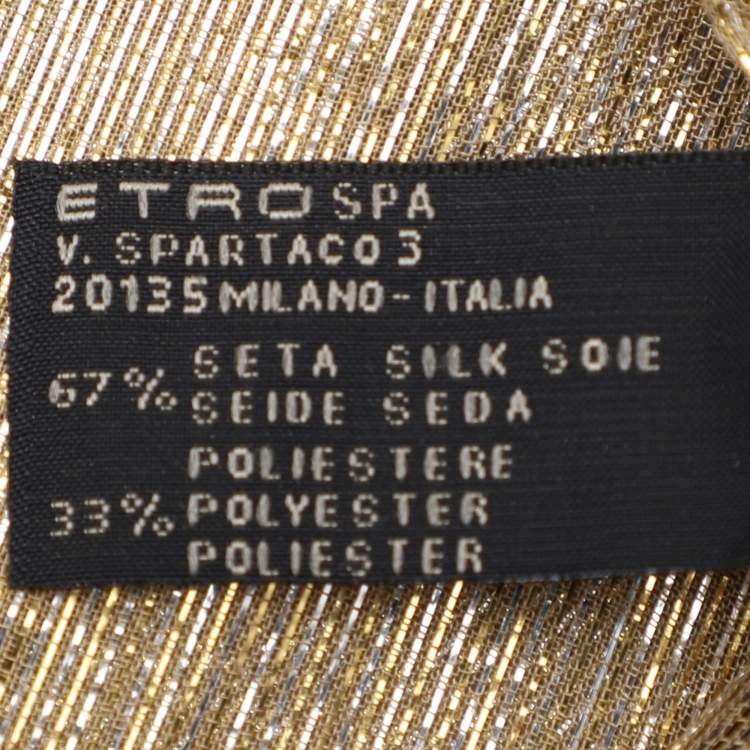 Pre Owned Etro Multicolor Printed Silk Blend Lurex Stole