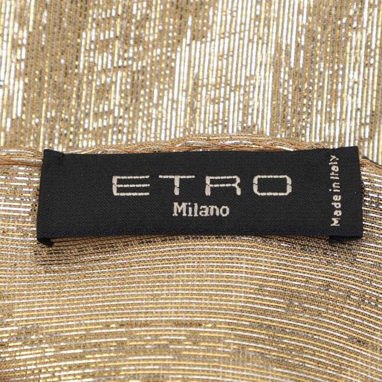 Pre Owned Etro Multicolor Printed Silk Blend Lurex Stole