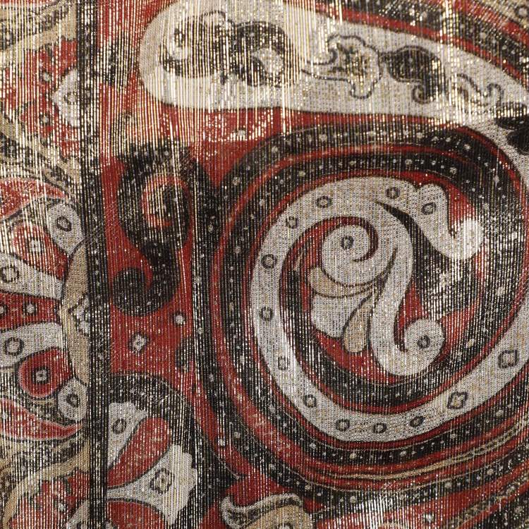 Pre Owned Etro Multicolor Printed Silk Blend Lurex Stole
