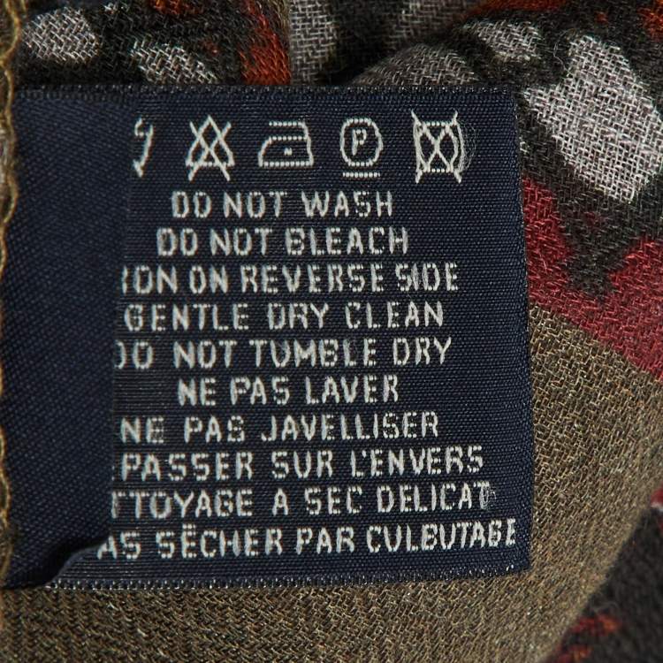 Pre Owned Etro Brown Paisley Print Modal & Cashmere Stole