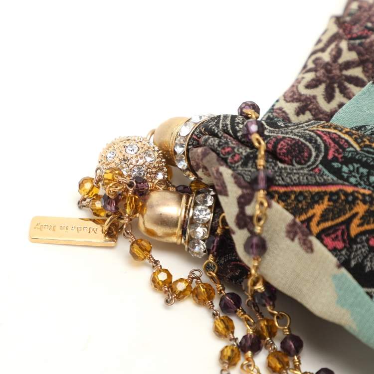 Pre Owned Etro Multicolor Paisley Printed Silk Head Band