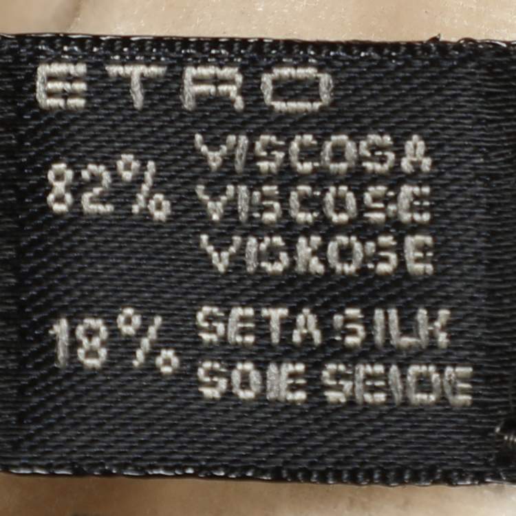 Pre Owned Etro Beige Velvet Headband
