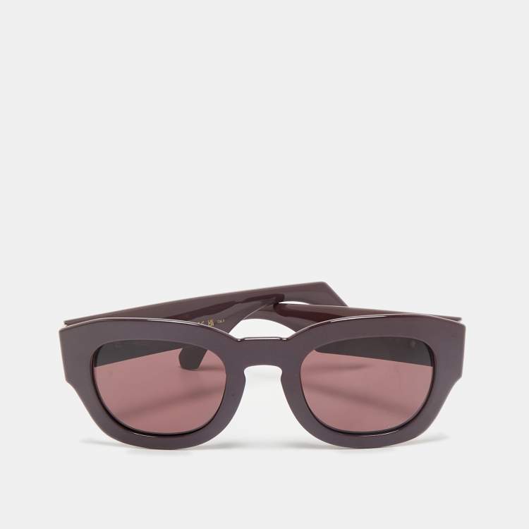 Pre Owned Etro Burgundy/Black 0079/S LHF U1 Frame Square Sunglasses