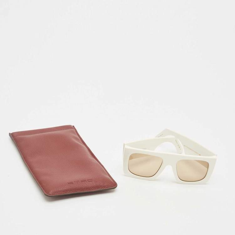 Pre Owned Etro White/Grey SZJ70 EtroScreen Square Sunglasses