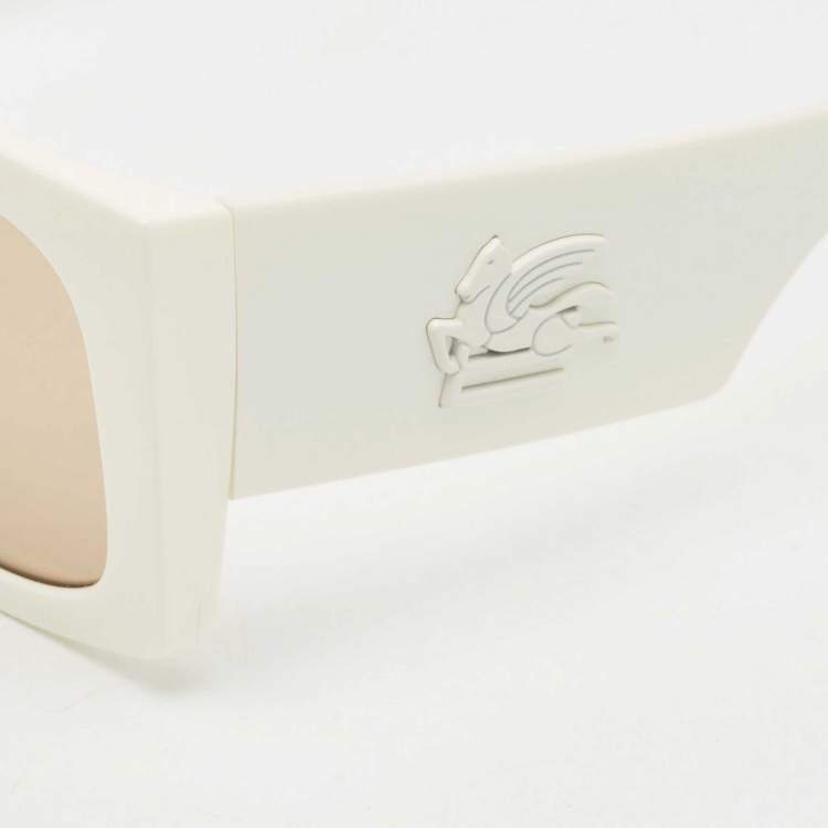 Pre Owned Etro White/Grey SZJ70 EtroScreen Square Sunglasses