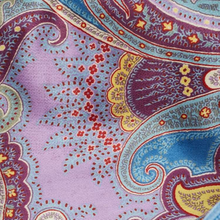 Pre Owned Etro Multicolor Paisley Print Fabric Make Up Vanity Bag