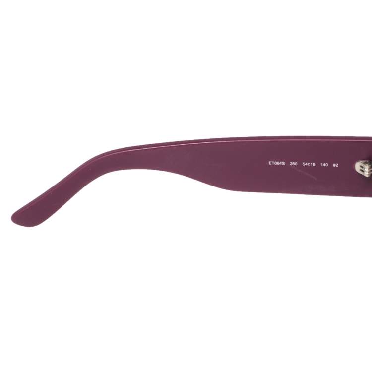 Pre Owned Etro Purple Paisley ET664S Square Sunglasses