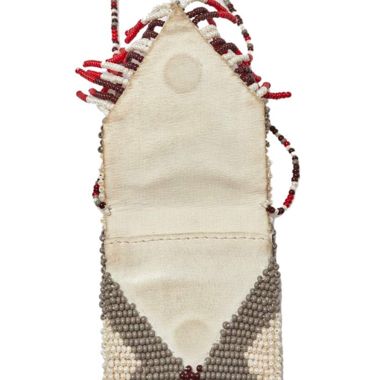 Pre Owned Etro Multicolor Bead Tasseled Navajo Amulet Bag Necklace