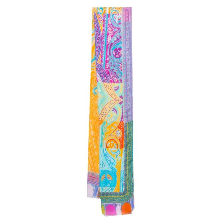 Pre Owned Etro Multicolor Paisley Printed Modal & Cashmere Stole