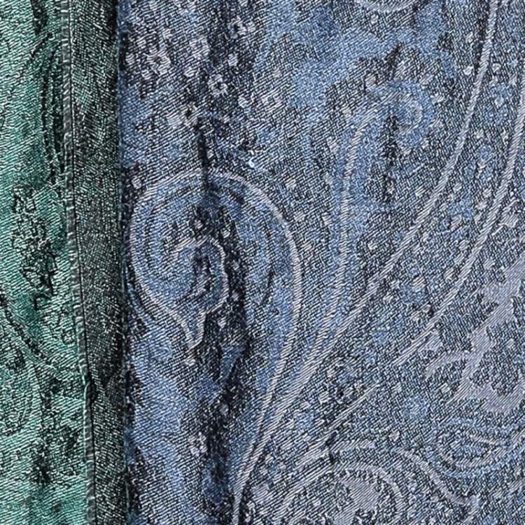 Pre Owned Etro Multicolor Paisley Print Cotton Modal Blend Shawl