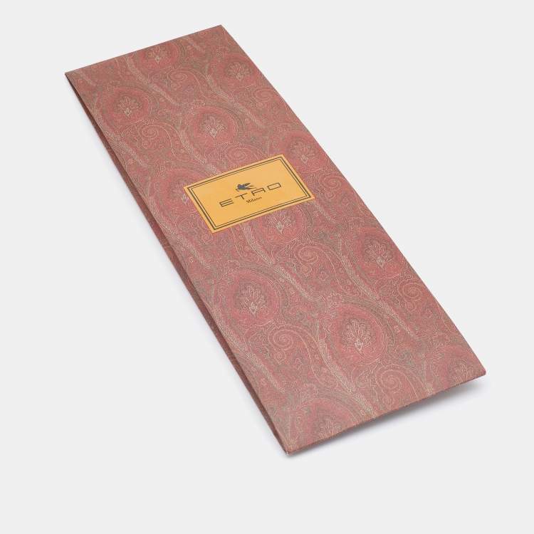 Pre Owned Etro Multicolor Printed Silk Crystal Detail Neck Infinity Scarf
