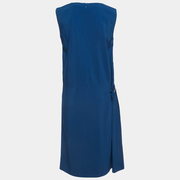 مملوكة مسبقًا Etro Blue Embellished Sleeveless Shirt Dress S