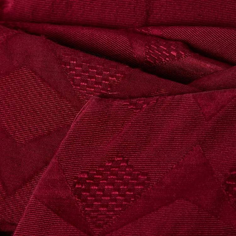 Pre Owned Etro Pink Burgundy Patterned Silk & Wool Blend Mini Dress S