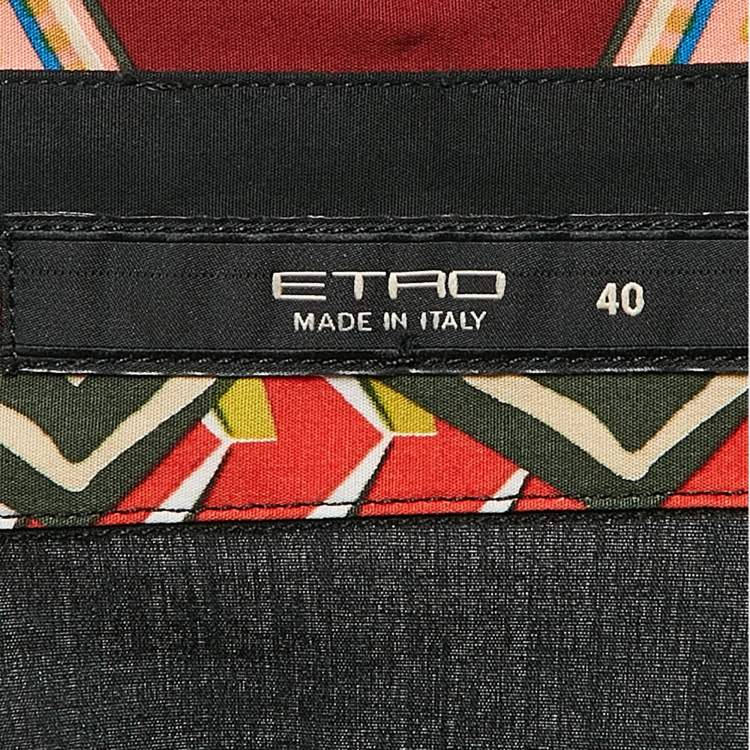 Pre Owned Etro Multicolor Paisley Print Stretch Cotton Tribal Accent Shirt S
