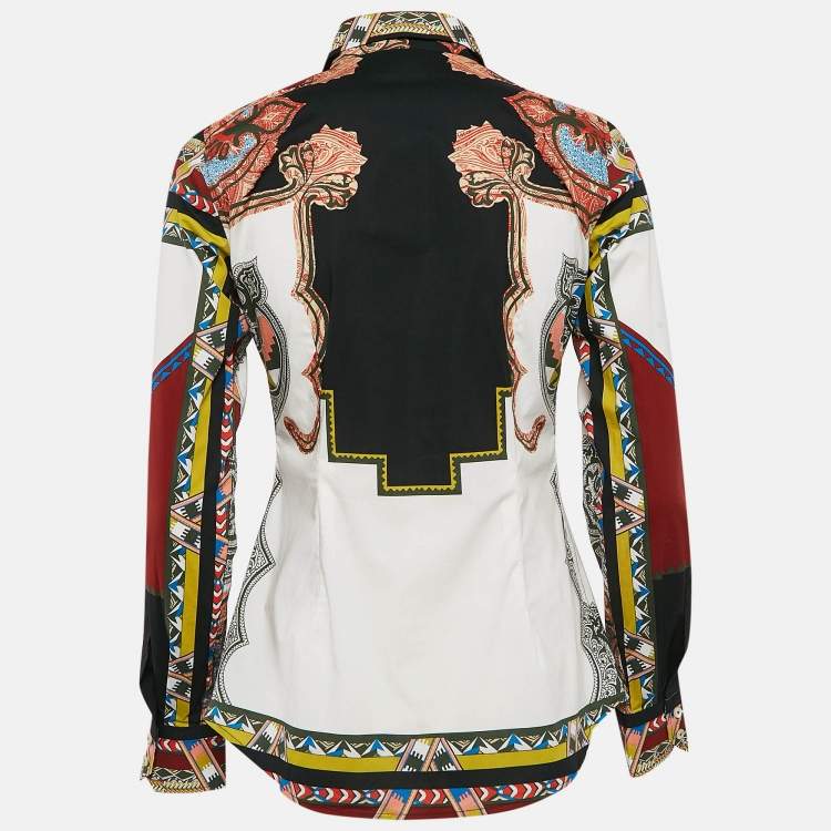 Pre Owned Etro Multicolor Paisley Print Stretch Cotton Tribal Accent Shirt S