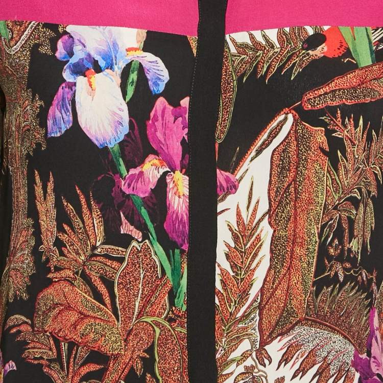 Pre Owned Etro Multicolor Floral Print Silk Long Sleeve Shirt S