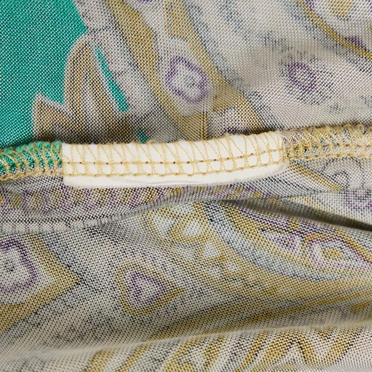 Pre Owned Etro Multicolor Printed Jersey V-Neck Top S