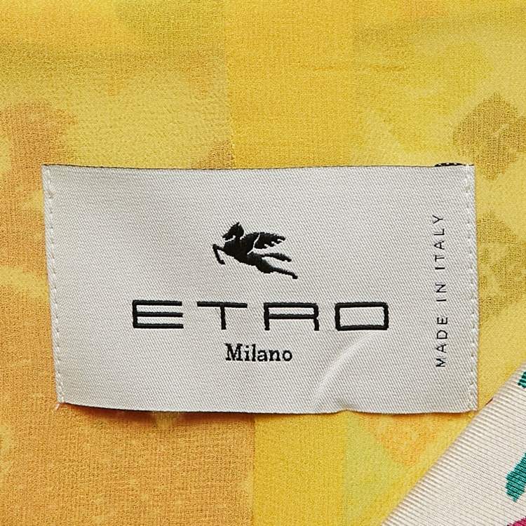 Pre Owned Etro Multicolor Printed Button Front Blouse M
