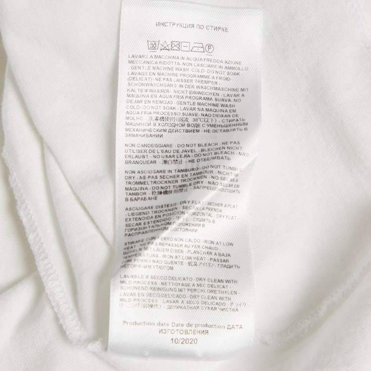 Pre Owned Etro White Applique Jersey Structured Shoulder T-Shirt S