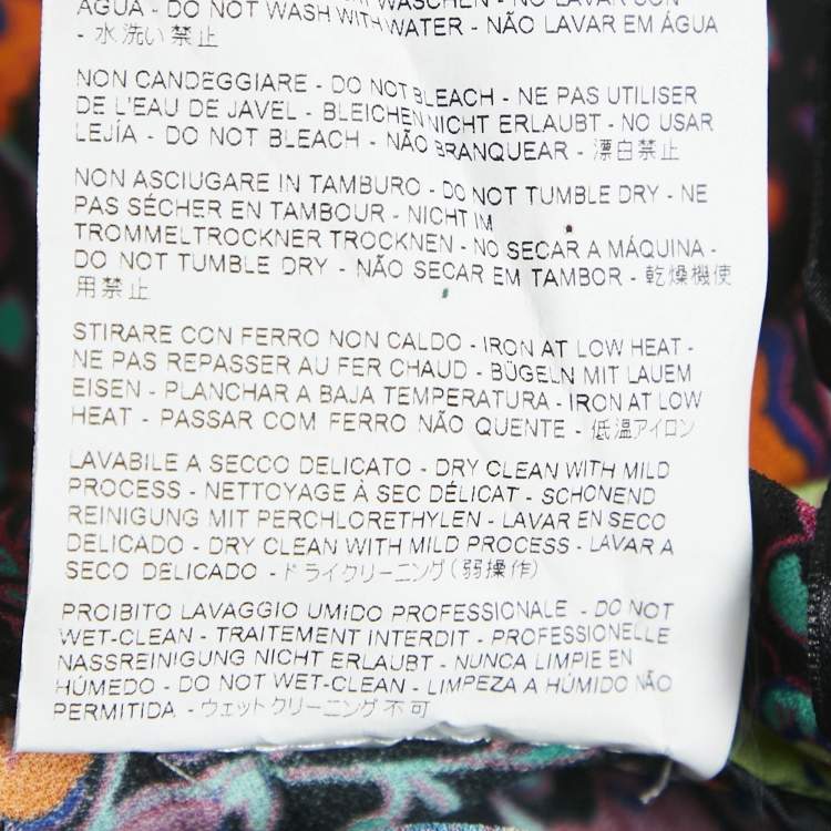 Pre Owned Etro Multicolor Floral Print Crepe Flared Maxi Skirt M