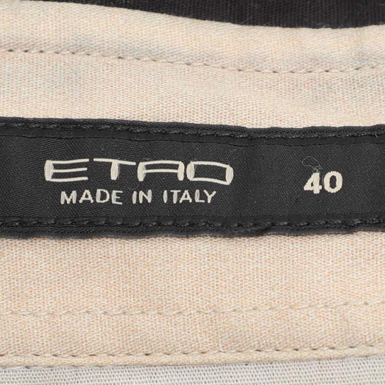 Pre Owned Etro Multicolor Printed Cotton Button Front Shirt S