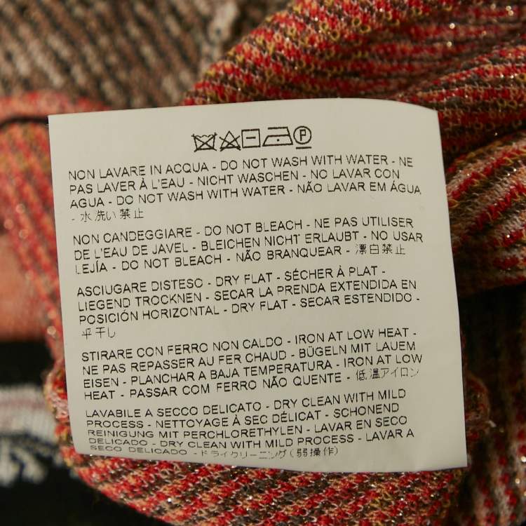 Pre Owned Etro Multicolor Patterned Knit Midi Skirt M