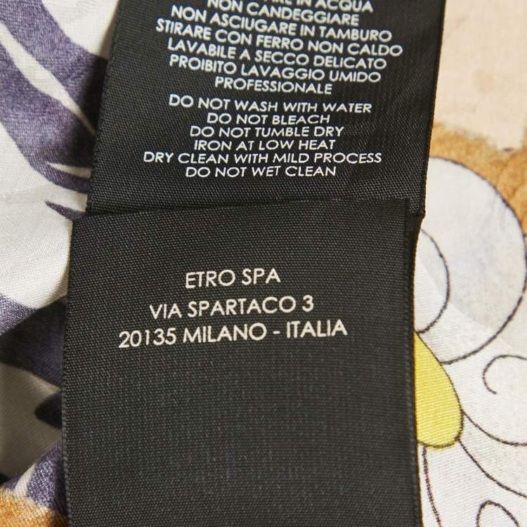 Pre Owned Etro Multicolor Printed SIlk Kaftan Top (One Size)
