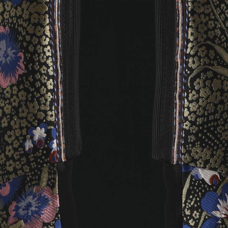 Pre Owned Etro Multicolor Floral Brocade Fabric Jacket S