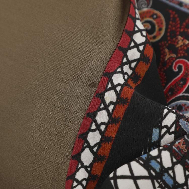 Pre Owned Etro Multicolor Printed Crepe Mesh Dress M