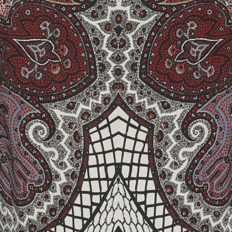 Pre Owned Etro Multicolor Printed Crepe Mesh Dress M