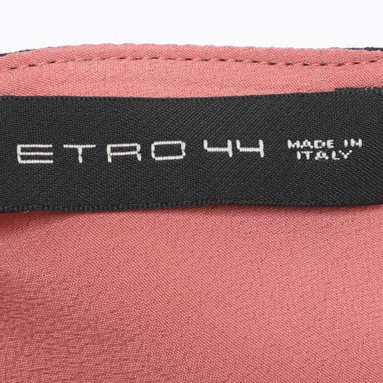 Pre Owned Etro Multicolor Jacquard Buster Top M