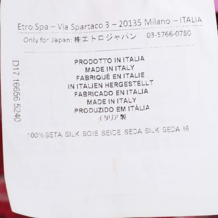 Pre Owned Etro Multicolor Paisley Print Chiffon Cape ONE SIZE