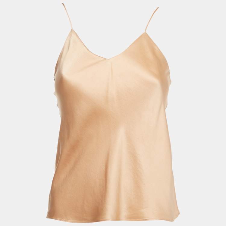 Pre Owned Etro Peach Satin Camisole Top S