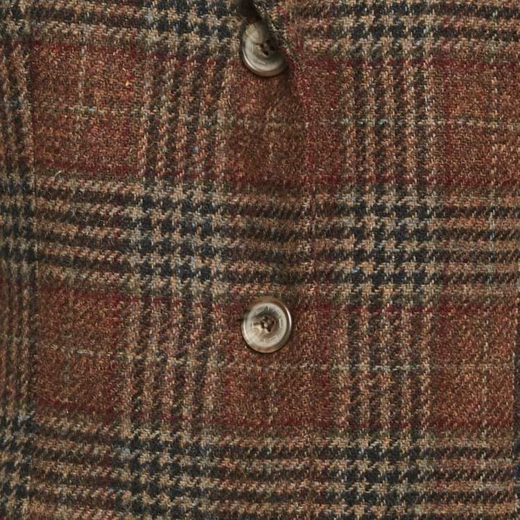 Pre Owned Etro Multicolor Wool Houndstooth Pattern Blazer M