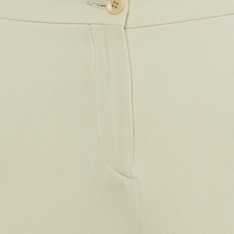 مملوكة مسبقًا Etro Beige Crepe Formal Trousers L 