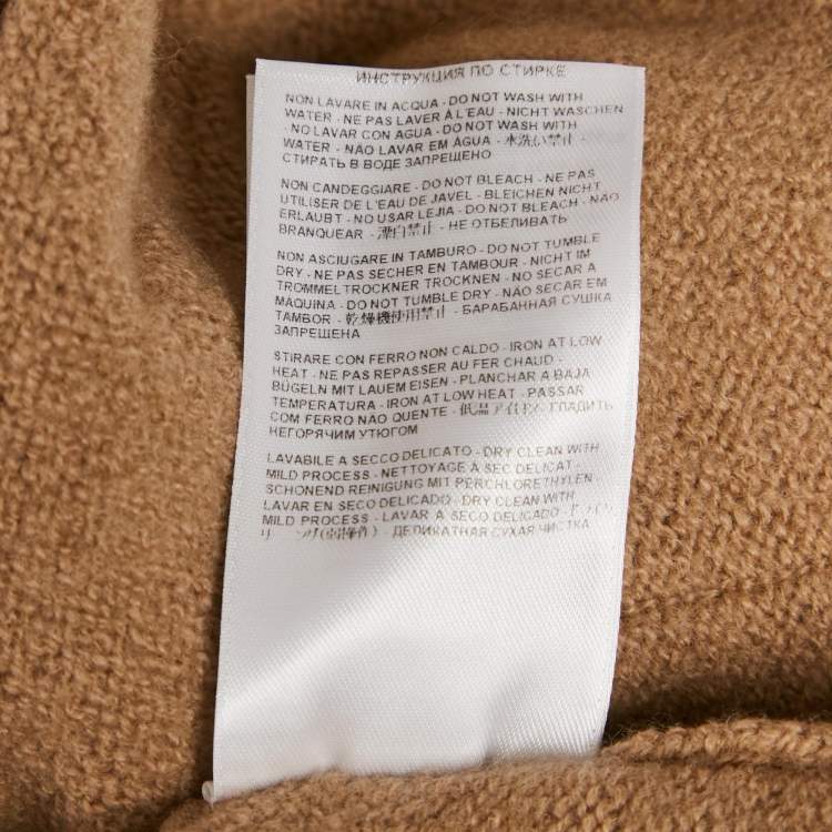 Pre Owned Etro Beige Intarsia Wool Blend Cardigan L