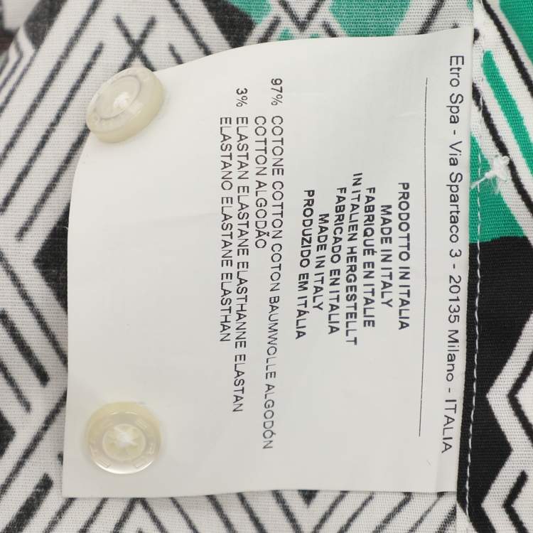 Pre Owned Etro Multicolor Printed Cotton Long Sleeve Shirt S