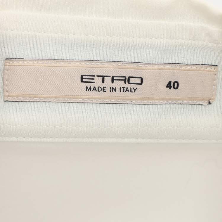 Pre Owned Etro Multicolor Printed Cotton Long Sleeve Shirt S
