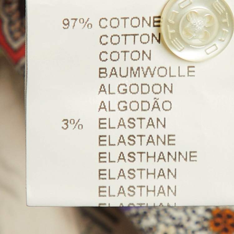 Pre Owned Etro Multicolor Paisley Print Cotton Long Sleeve Shirt S 