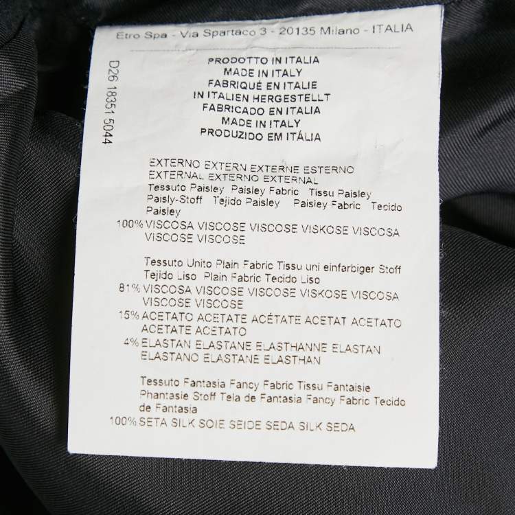 مملوكة مسبقًا Etro Multicolor Paisley Print Silk Mini Dress M