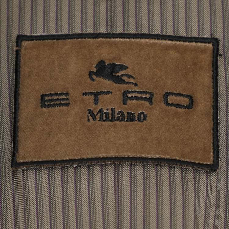 Pre Owned Etro Multicolor Printed Wool Coat M