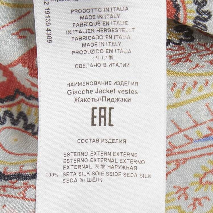Pre Owned Etro Blue Paisley Print Silk Long Sleeve Shirt S