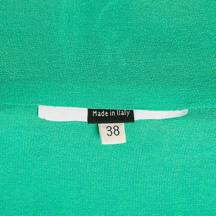 مملوكة مسبقًا Etro Green Floral Jacquard & Tweed Shrug S