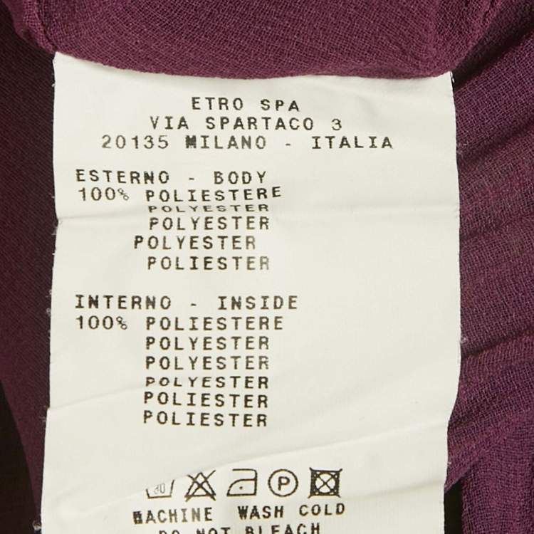 Pre Owned Etro Blue Paisley Print Crinkled Chiffon Maxi Dress S