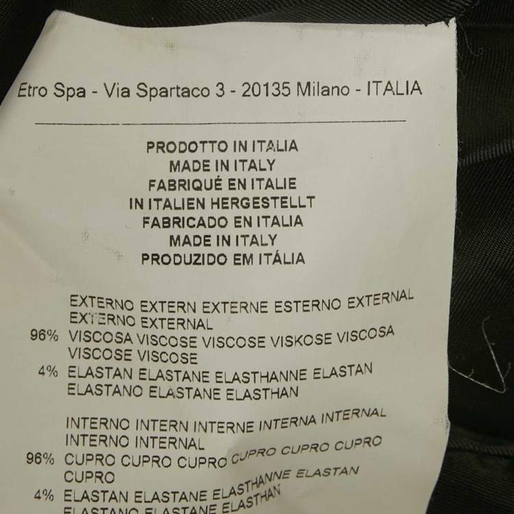 مملوكة مسبقًا Etro Multicolour Paisley Print Crepe Mini Dress M