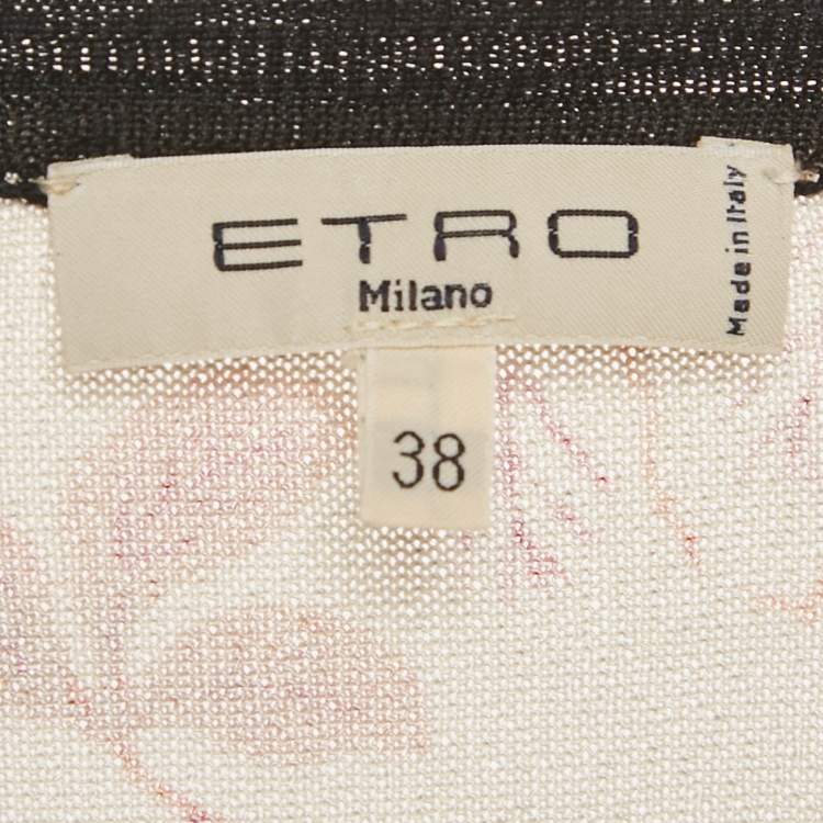 Pre Owned Etro Multicolor Floral Print Jersey Mini Dress S