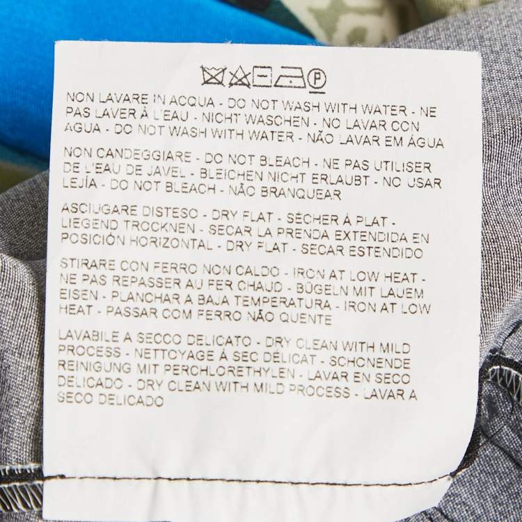 مملوكة مسبقًا Etro Black/Green Paisley Print Silk Shift Dress M